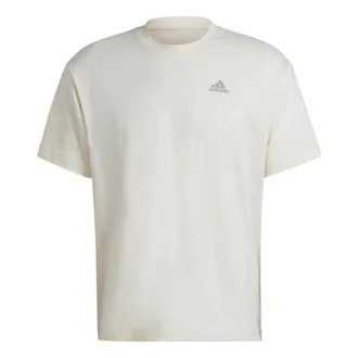 adidas Solid Color Logo Alphabet Round Neck Sports Short Sleeve White HR4315