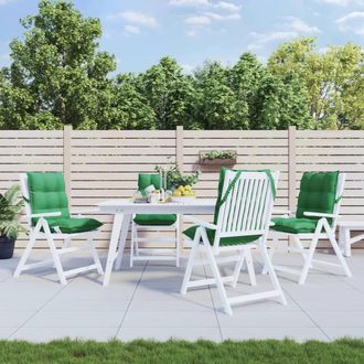 vidaXL Cojines Para Silla Con Respaldo Bajo 4 Uds Tela Oxford Verde Vidaxl