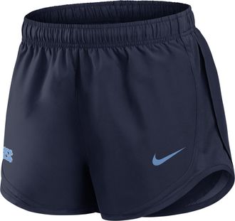 Nike North Carolina Tempo Nike Womens Dri-FIT College Shorts in Blue | 04PK41SNCN-FN8