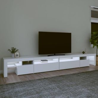 Berkfield Home TV Cabinet with LED Lights White 290x36.5x40 cm