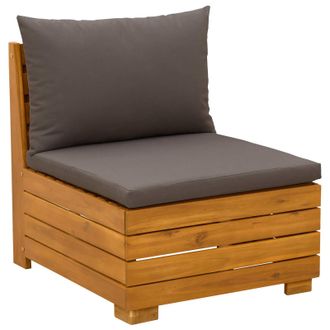 vidaXL Vidaxl Divano Medio Da Giardino Legno Di Acacia Massello Marrone