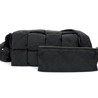Bottega Veneta Black Nylon Shoulder Bag Sling Bag (Pre-Owned)