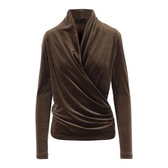 F.it Dames, Blouses & Shirts, Bruin, Maat: XL Spandex