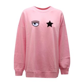 Chiara Ferragni Eyestar Sweatshirt met Fleece Voering - Dames - Hoodies - Roze - S - Hoodies & sweatvesten