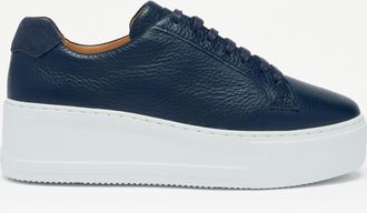 Russell & Bromley PARK CORD Womens Blue Lace Up Flatform Sneaker