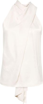 Marques Almeida draped halterneck top - women - Viscose - 10 - Neutrals