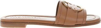 Moncler Brown Leather Sandals