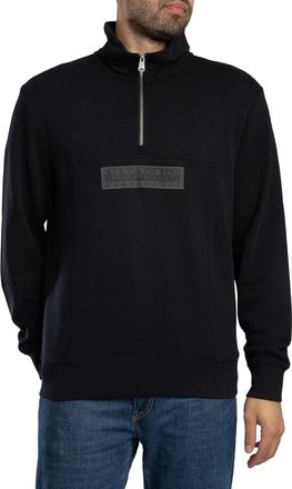 Napapijri Fleece Met Ritssluiting En Dooslogo, Zwart