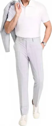 Alfani Mens Slim-Fit Suit Pants In Plaid Gray