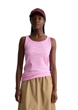 Marc O'Polo Denim Tanktop MARC OPOLO DENIM, Damen, Gr. XS, pale bubblegum, Jersey, Obermaterial: 96% Baumwolle, 4% Elasthan, slim fit normal, tiefer Rundhals, Tops Tank