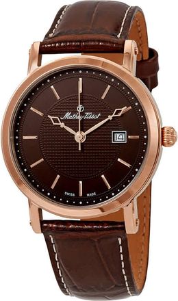 Mathey-Tissot City Brown Dial Brown Leather Mens Watch H611251PM
