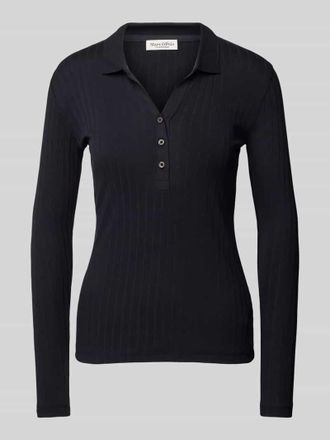 Marc O'Polo Slim Fit Langarmshirt mit Bio-Baumwolle in Marine, Gr&ouml;&szlig;e XXL