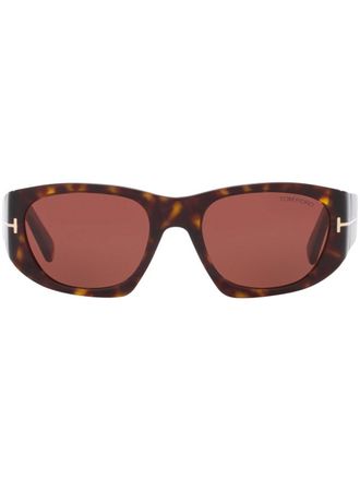 Tom Ford Eyewear Zonnebril met rond montuur - Groen