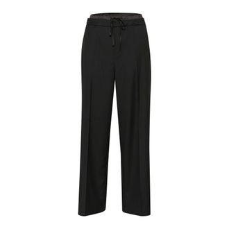 Kaffe Dames, Broeken, Zwart, Maat: XL