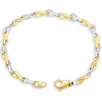 Pompeii3 Mens 14k Gold (18gram) or Platinum (29gram) 6mm Link Bracelet 8.5