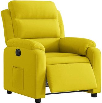 vidaXL Vidaxl - Sill&oacute;n Reclinable El&eacute;ctrico De Terciopelo Amarillo