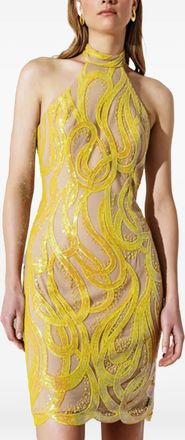 Allure Bridals Abito corto con paillettes - Giallo