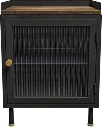 Rendez-Vous D&eacute;co Rendez-vous D&eacute;co - Mesita De Noche De Metal Negro - Gauthier