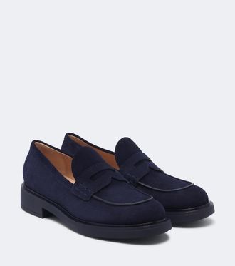 Gianvito Rossi Suede penny loafers