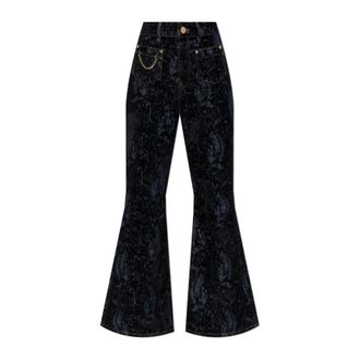 Ganni Flared Jeans, female, Black, Size: W29 Bootcut Jeans