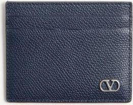 Valentino Garavani Portacarte Valentino Garavani VLogo Signature In Vitello Granato Uomo MARINE UNI