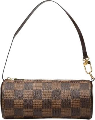 Louis Vuitton Pre-owned Papillon Pochette - Dames - Vintage Mini Tas - Bruin - ONE Size - Leer - Vintage