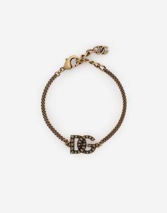 Dolce & Gabbana Link Bracelet With Dg Logo - Woman Bijoux Gold Metal Onesize