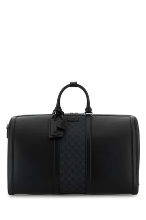 Gucci Black GG Supreme Large Duffle Bag