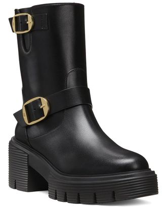 Stuart Weitzman Soho Leather Moto Bootie