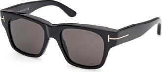 Tom Ford Caine Zonnebril - Heren - Zonnebrillen - Zwart - 53 MM - Accessoires