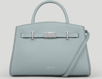 DeMellier The Small Hudson in Pacific Blue Small Grain Leather Crossbody bag