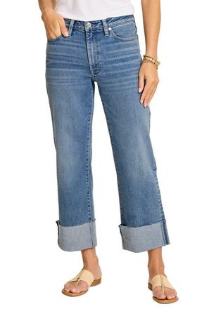 Tommy Bahama Cuffed Relaxed Crop Straight Leg Jeans in Costa Nova Wash at Nordstrom, Size 10