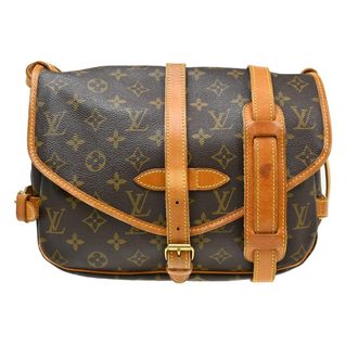 Louis Vuitton Saumur Monogram Canvas Brown Canvas Handbag (Pre-Owned)