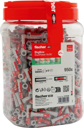 Fischer Duopower 6x30 Bigbox (950 Uds.) - 570548
