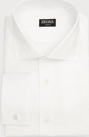 Ermenegildo Zegna Mens Trofeo Cotton Dress Shirt w/ French Cuffs