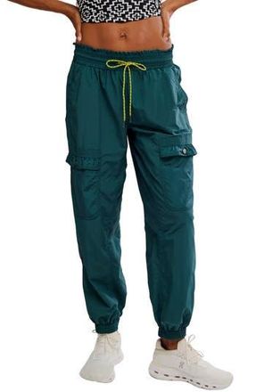 Free People FP Movement Rogue Paperbag Track Pants in Evergreen at Nordstrom Rack, Size Large