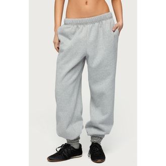 Edikted Clark Oversize Sweatpants in Gray-Melange at Nordstrom, Size X-Large