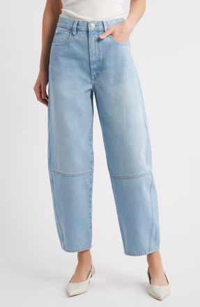 Frame Denim The Twisted High Waist Ankle Barrel Jeans in Never at Nordstrom, Size 24