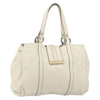 Gucci Pre-owned Handbags, female, White, Size: ONE SIZE Pre-owned Leather Handbag