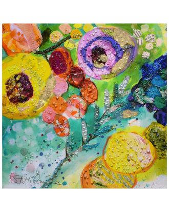 Empire Art Direct Floral Radiance Ii Embellished Canvas Wall Art