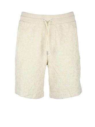 BOSS White Cotton Terry Cloth Shorts