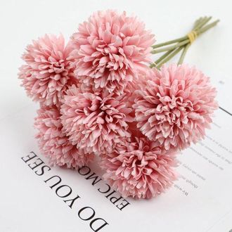 OEM Flores Artificiales De Hortensia, Flores De Bulbo De Crisantemo Con Pompones De Seda