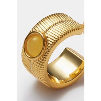 Katie Loxton November Waterproof Gold Birthstone Hoop Earrings at Nordstrom