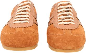 Dries Van Noten Warm Earth-Tone Suede Cream Laces Sneakers