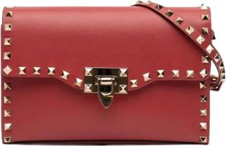 Valentino Pre-owned Cross Body Bags, female, Red, Size: ONE SIZE Pre-owned Leather Cross Body Bag