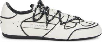 Dolce & Gabbana Mens Sneakers Capri White And Black Leather White-Black Calfskin Trainers White/black