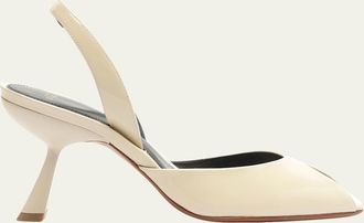 Alexandre Birman 85mm Miranda Patent Leather Peep-Toe Pumps
