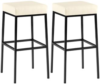 Clp Clp - Set De 2 Taburetes Montreal Altura 80 Cm Negro Crema