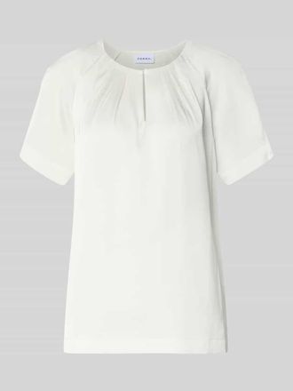 Comma Relaxed Fit Bluse mit gelegten Falten in Weiss, Gr&ouml;&szlig;e 34