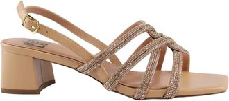 Bibi Lou Elegante Nude Hakken - Dames - Sandalen met hakken - Beige - 36 EU - Leer - Schoenen